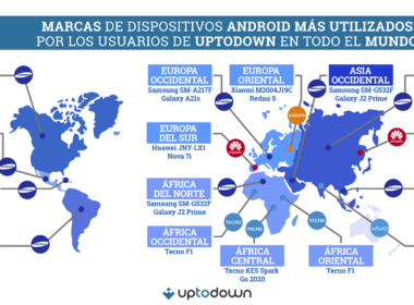 Foto de Mapa de los terminales Android más populares del mundo